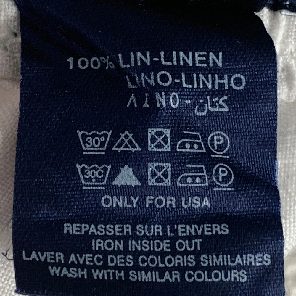 Vilebrequin Linen Pants Men 3XL White Coastal Pull On Drawstring Old Money